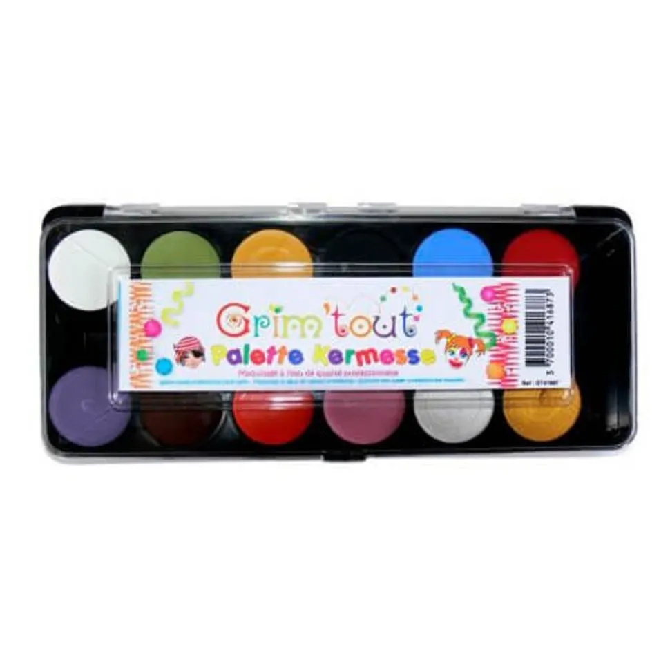 Ansigtsfarve - Palette M. 12 Farver