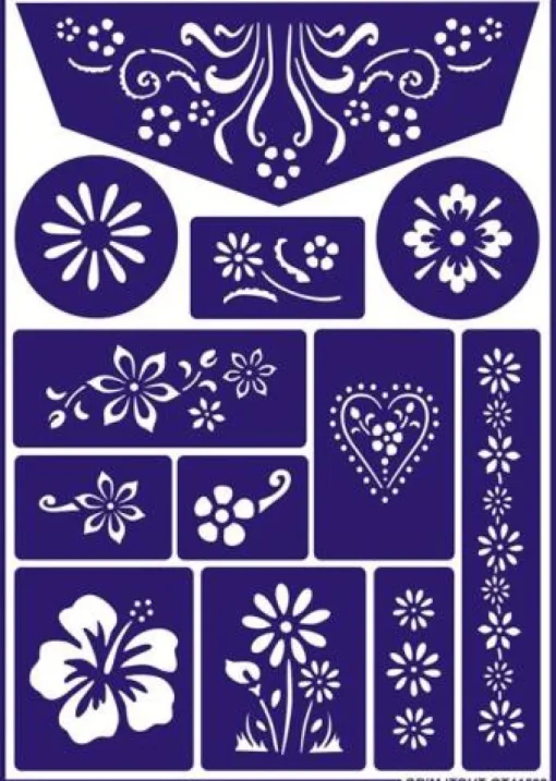 Ansigtsfarve - Skabelon Til Blomster
