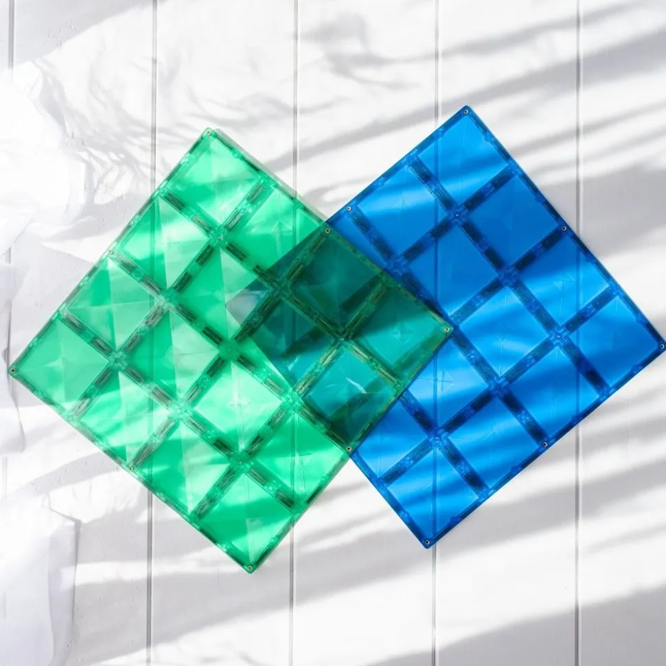 Connetix | Baseplates, Blue & Green, 2 Stk