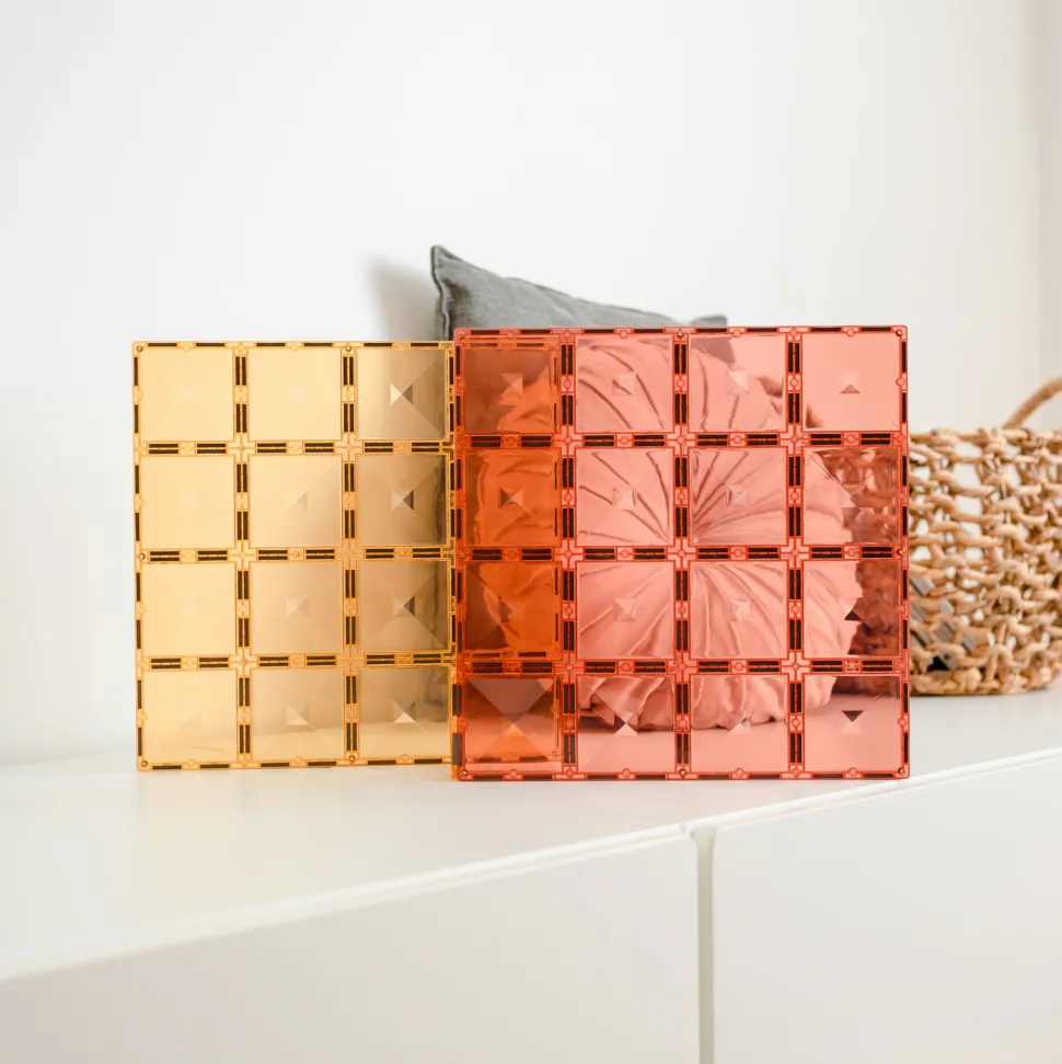 Connetix | Baseplates, Lemon & Peach, 2 Stk