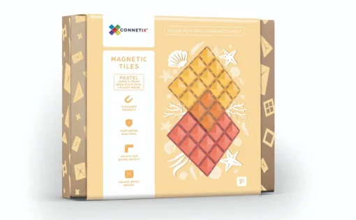 Connetix | Baseplates, Lemon & Peach, 2 Stk