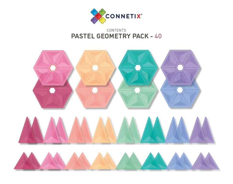 Connetix | Pastel Geometry, 40 Stk