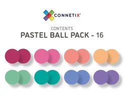 Connetix | Pastel Kugler Til Kuglebane, 16 Stk