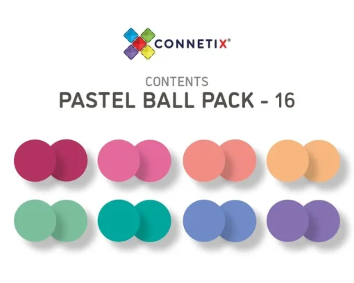 Connetix | Pastel Kugler Til Kuglebane, 16 Stk