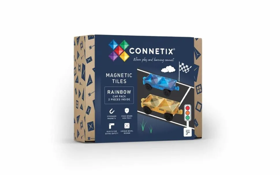 Connetix | Rainbow Biler, 2 Stk