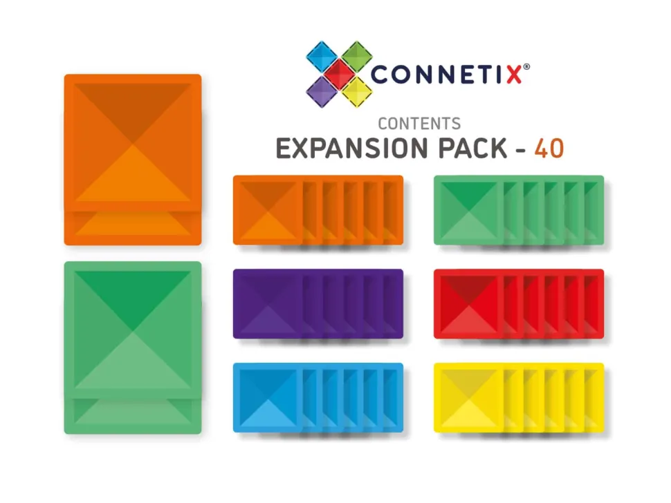 Connetix | Rainbow Square, 40 Stk