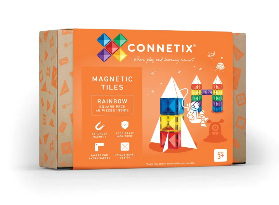 Connetix | Rainbow Square, 40 Stk