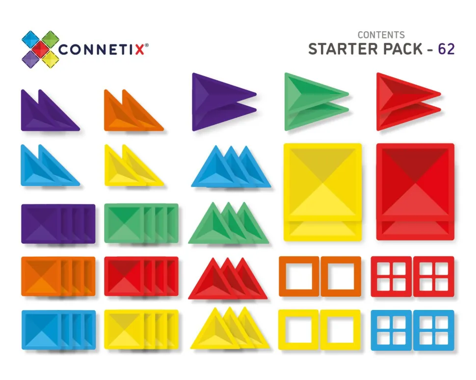 Connetix | Rainbow Starter, 62 Stk