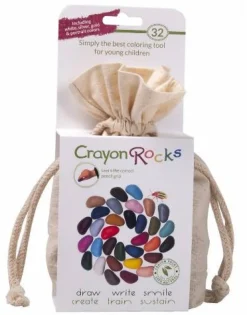 Farvekridt - Crayon Rocks 32 Stk I Stofpose