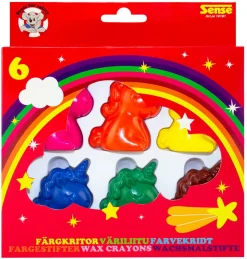 Farvekridt Med Enhjorninger, 6 Stk