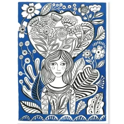 Farvelaegningsplakater - Blomster, 3 Stk