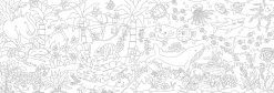 Farvelaegningsrulle 30 Cm X 3,2 M. (Jungle + Hav)