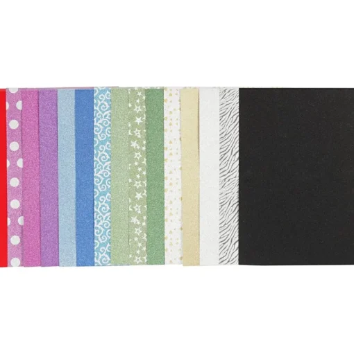 Glitterpapir A4, 30 Ark