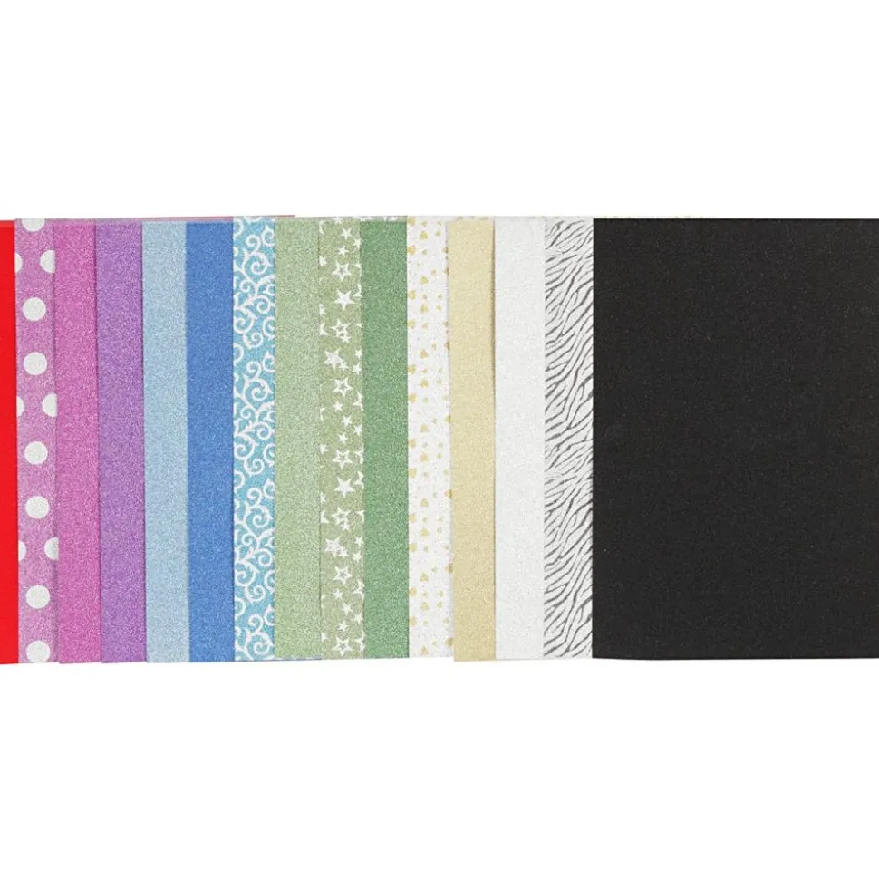 Glitterpapir A4, 30 Ark