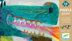 Gulvpuslespil Med 58 Brikker - Dragen Leon