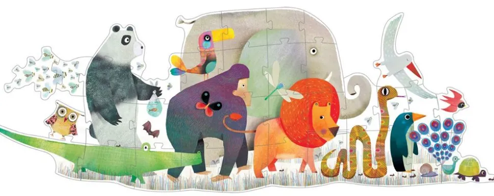 Gulvpuslespil Med 36 Brikker - Dyreparade