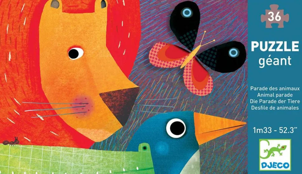 Gulvpuslespil Med 36 Brikker - Dyreparade