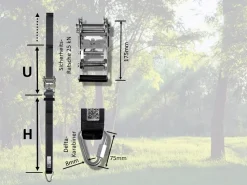 Gyngeophaeng Til Trae - Med Las 200 Cm
