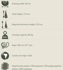 Haengekojehule Indoor & Outdoor Inkl. Ophaeng