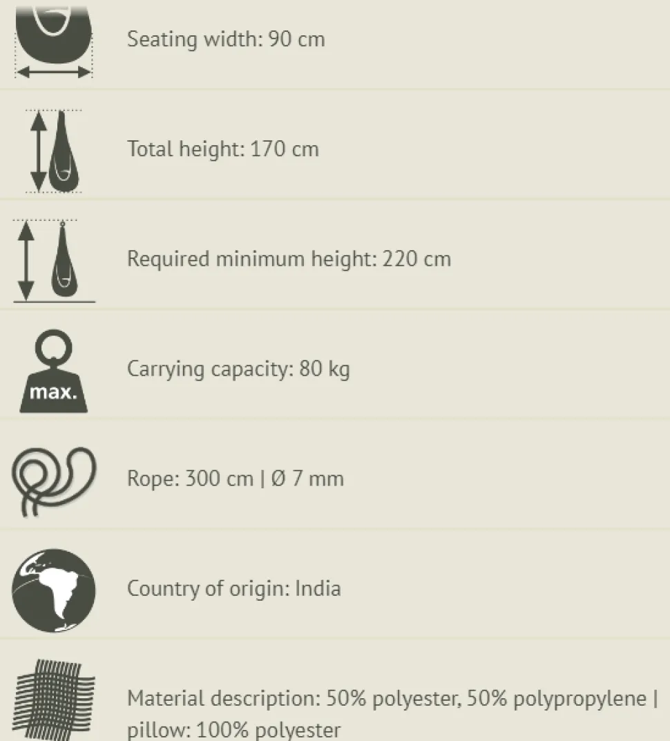 Haengekojehule Indoor & Outdoor Inkl. Ophaeng