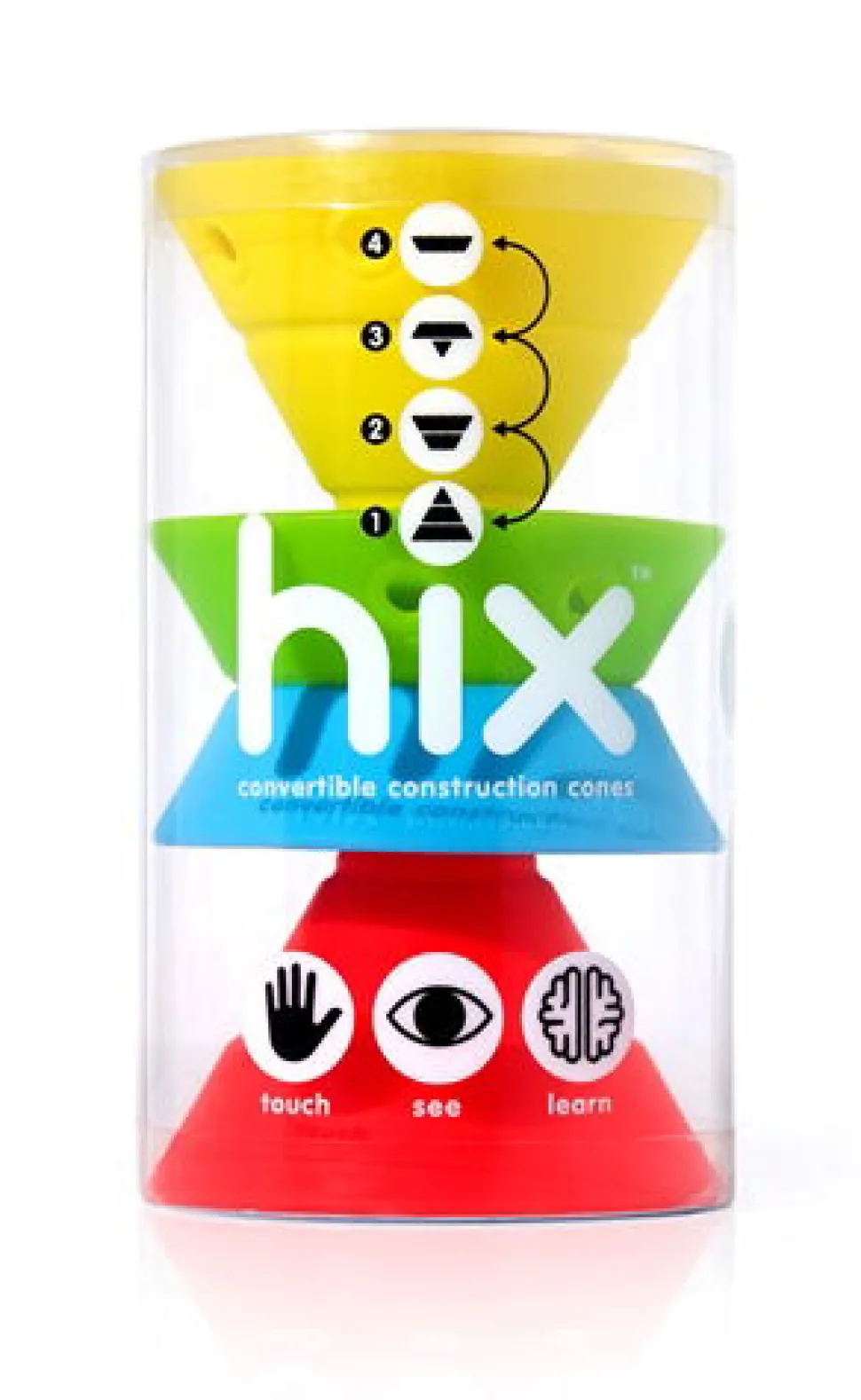 Hix Silikone-Kegler - Klare Farver, 4 Stk