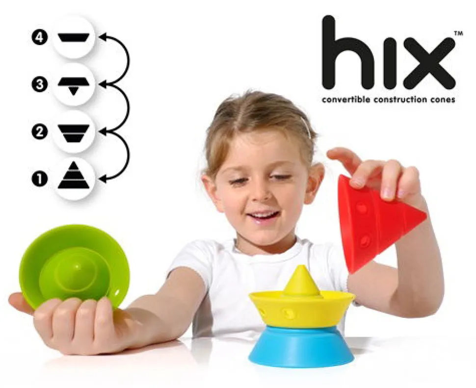 Hix Silikone-Kegler - Klare Farver, 4 Stk