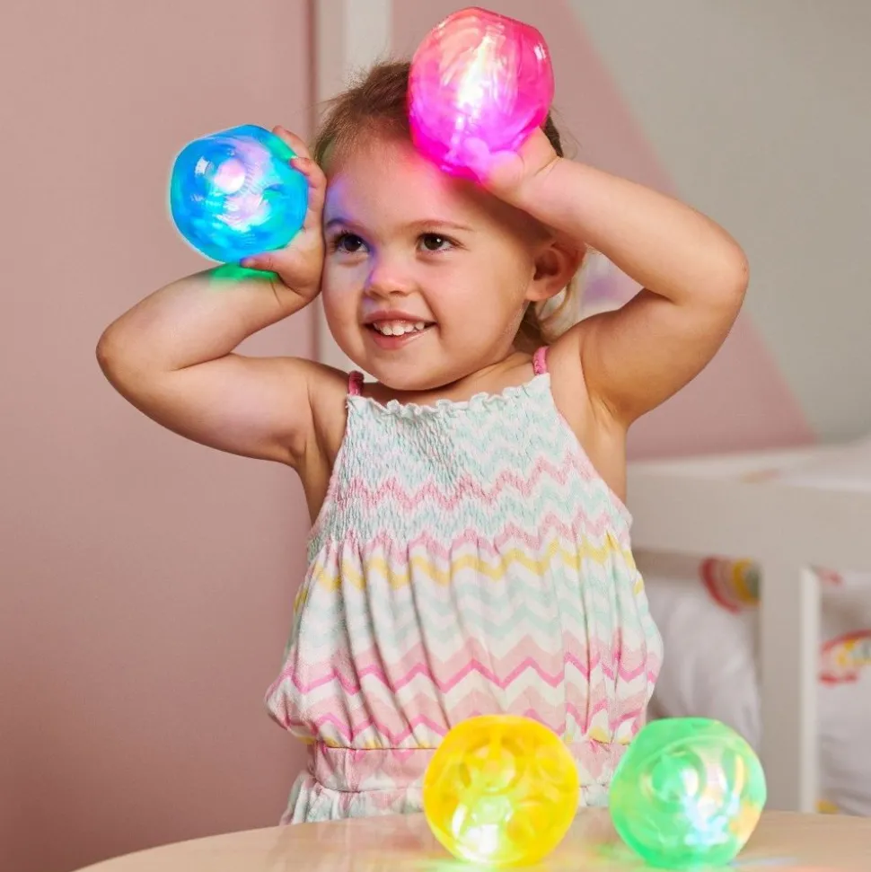 Hoppebolde M. Blinklys, 4 Stk