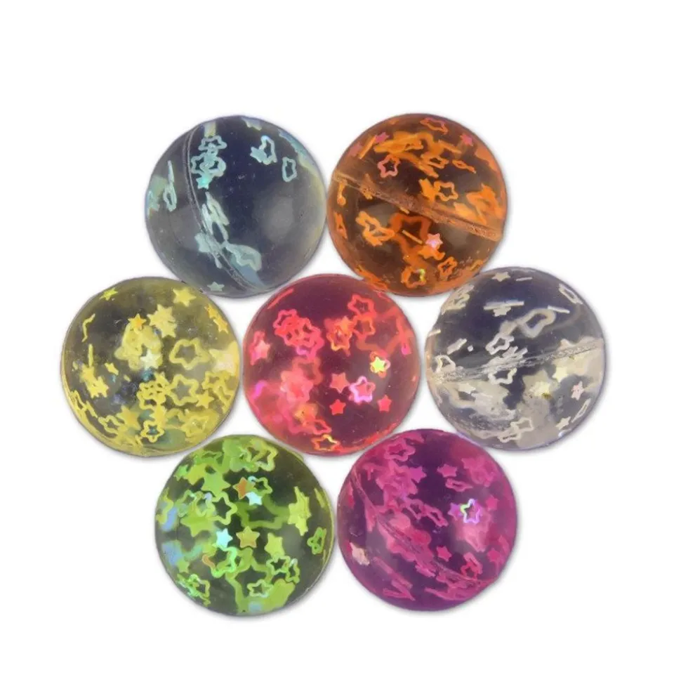 Hoppebolde O 3,2 Cm - Stjerner, 7 Stk