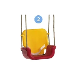 3-I-1 Babygynge - Gul/Rod