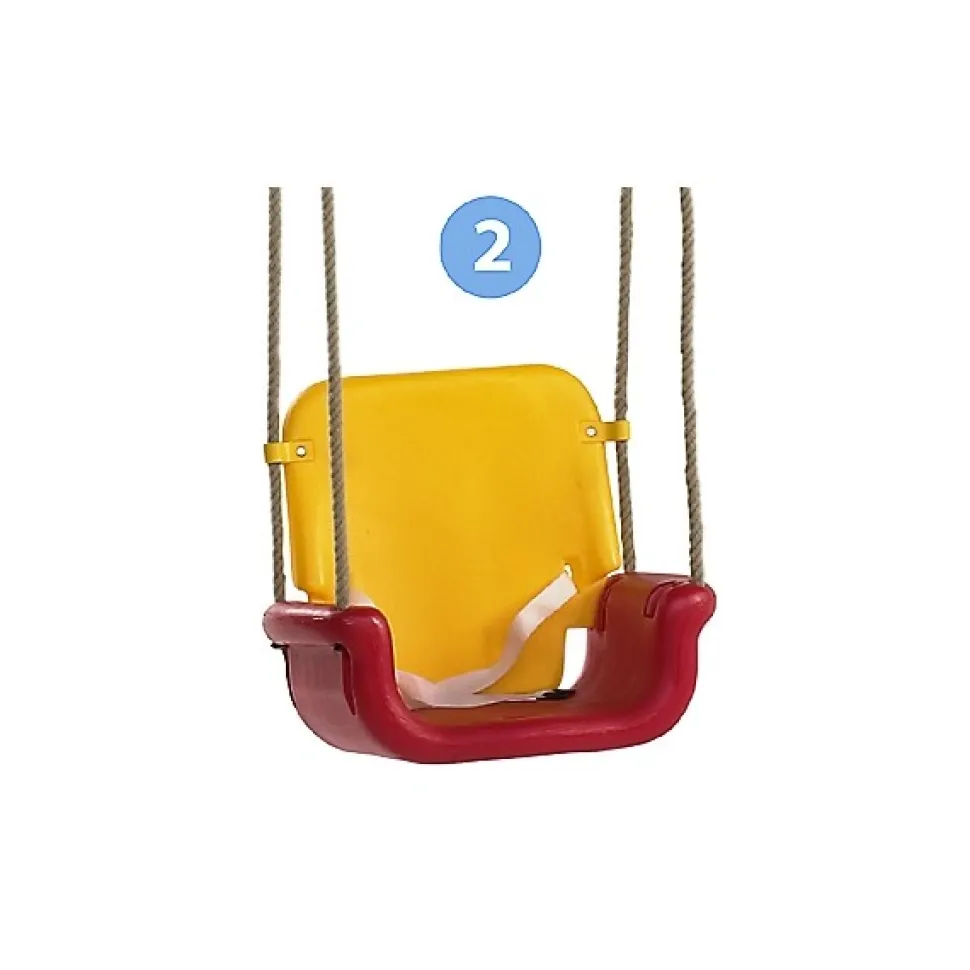 3-I-1 Babygynge - Gul/Rod