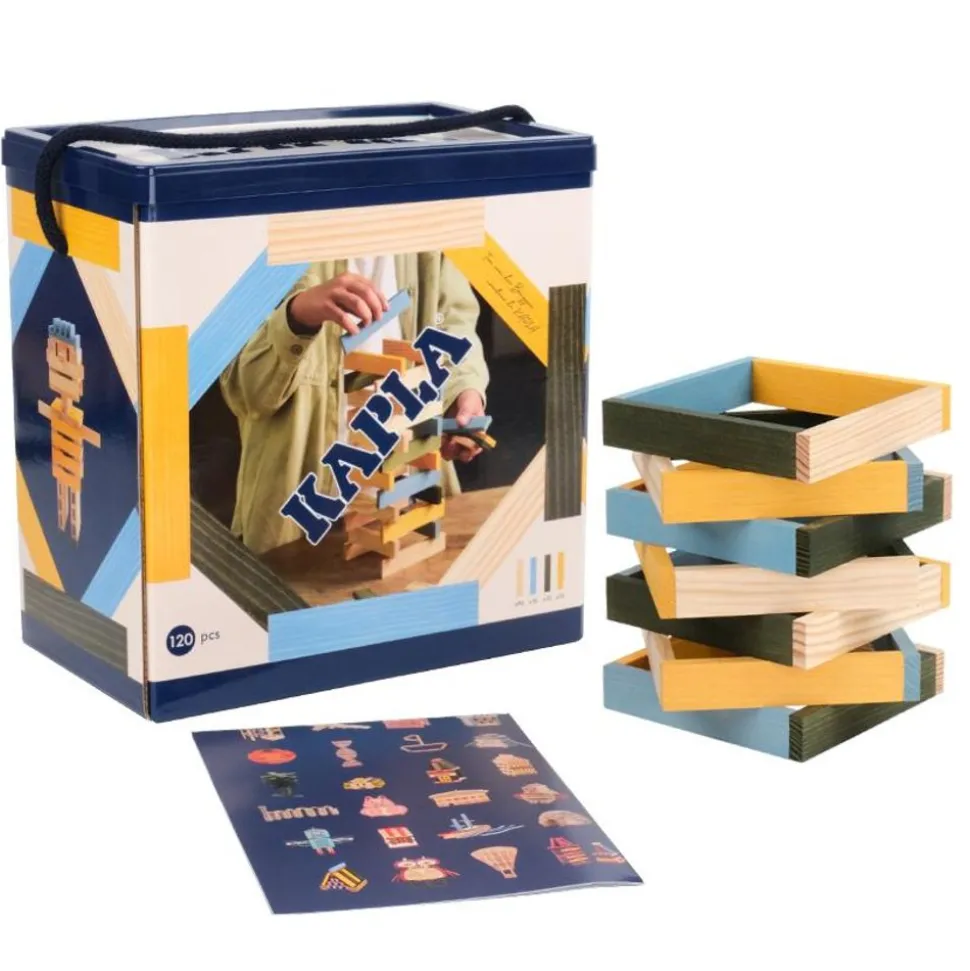 Kapla Klodser - Bla/Gul/Gron, 120 Stk