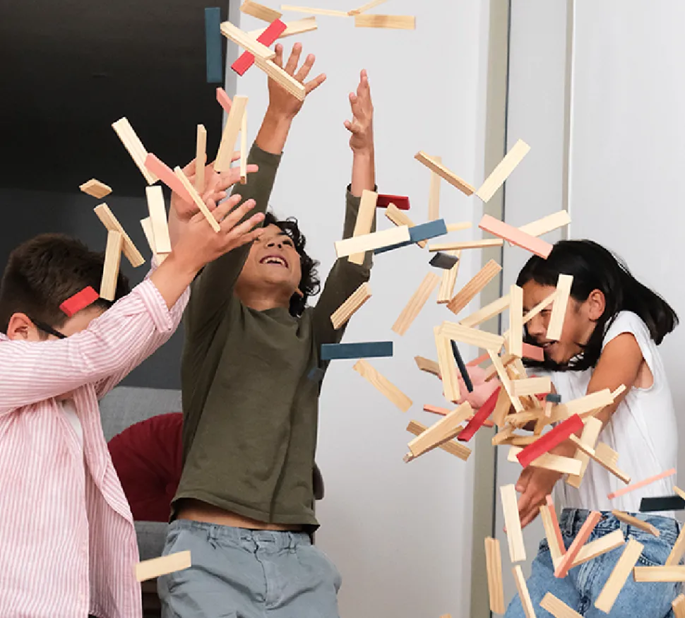 Kapla Klodser - Bla/Rod/Pink, 120 Stk