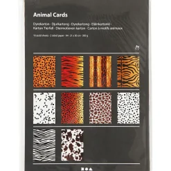 Karton A4 - Dyreprint, 10 Ass. Ark