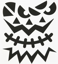 Klistermaerker - Halloween Ansigter, 1 Ark