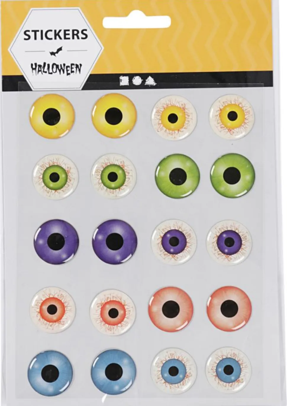 Klistermaerker - Ojne 3D, O 20 Mm, 1 Ark