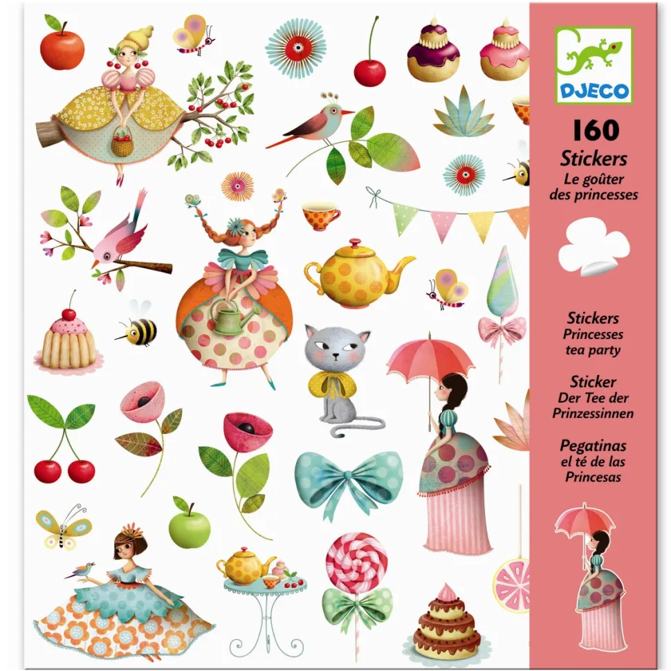 Klistermaerker - Prinsessens Te-Selskab, 160 Stk