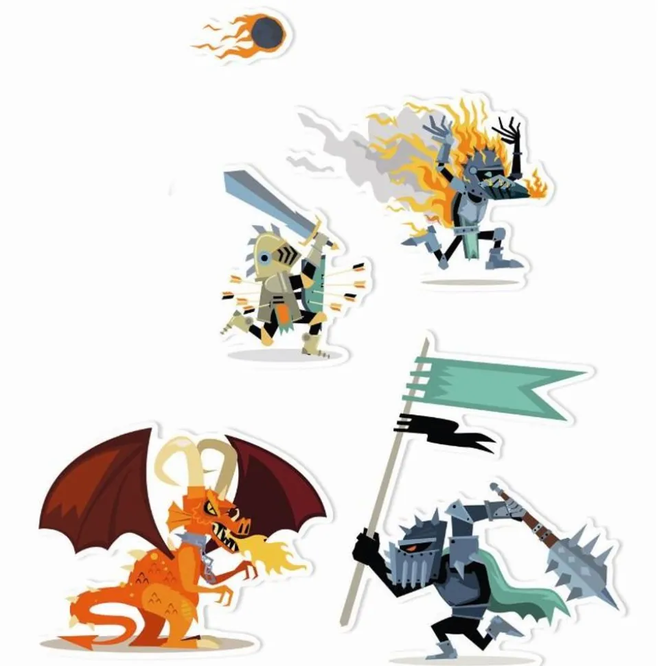 Klistermaerker - Riddere, 160 Stk