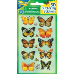 Klistermaerker 3D - Sommerfugle, 1 Ark