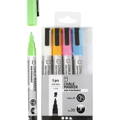 Kridttusser - Staerke Farver, 5 Stk