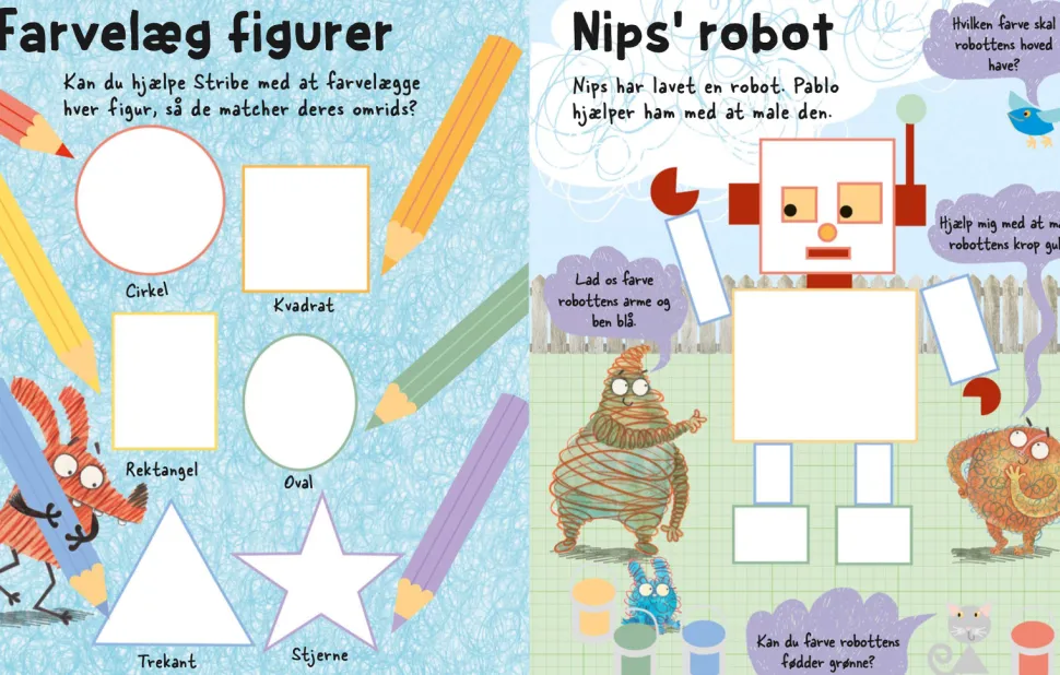 Krussedullemonstrene - Farvelaegning