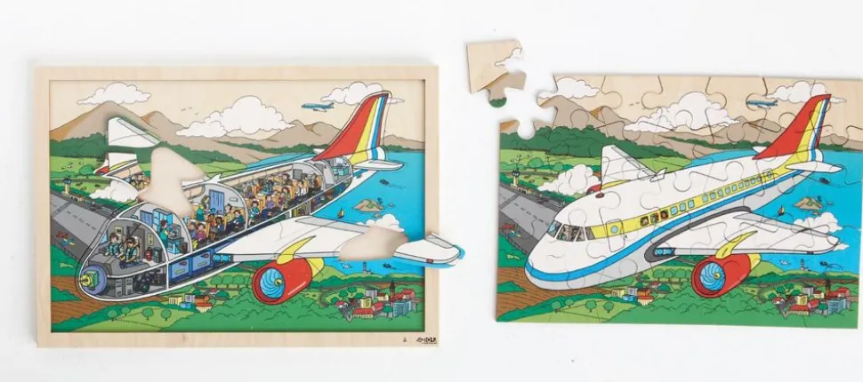 Lag Pa Lag Puslespil - Kig Ind I Flyvemaskinen