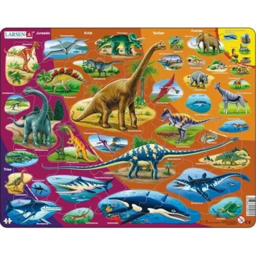 Larsen Puslespil - Dinosaurer, 85 Brikker