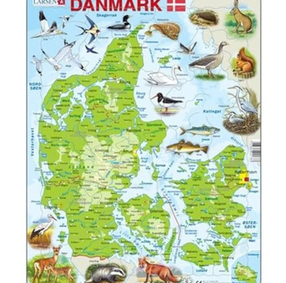 Larsen Puslespil -Danmarkskort
