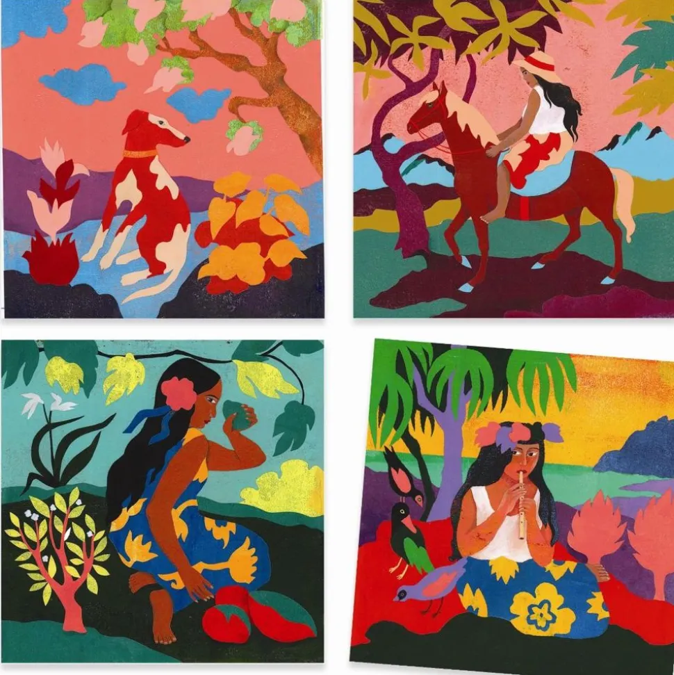 Lav Kunst Som Paul Gaugain (Vandfarve)