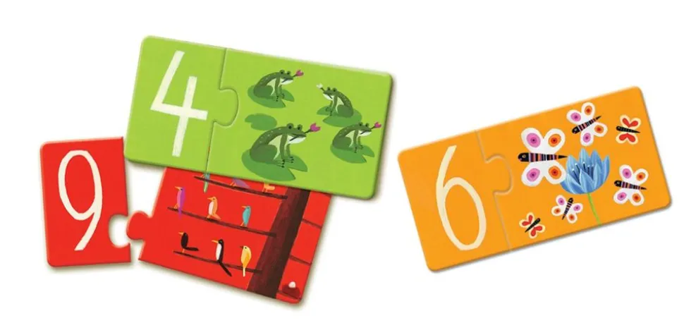 Leg & Lær-Puslespil - Jeg Lærer Tallene 1-10