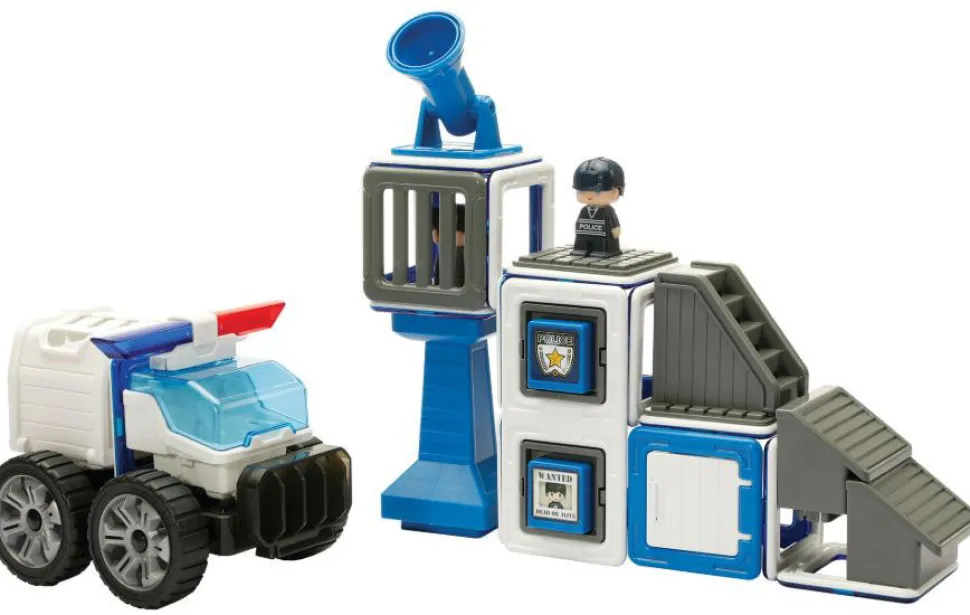 Magformers 50 Stk - Politistation Og Koretojer