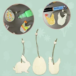 Mal Paskefigurer Til Ophaeng, 9 Stk