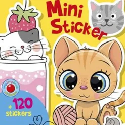 Mini-Stickers Bog - Katte, 120+ Stk