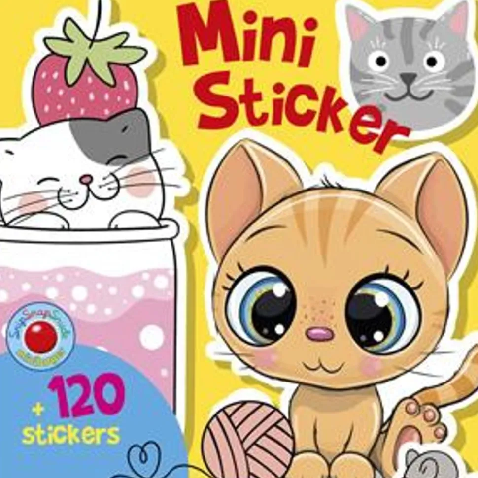 Mini-Stickers Bog - Katte, 120+ Stk