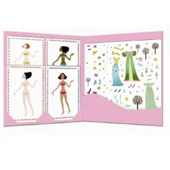 Paklaedningsdukker M. Stickers - Arstidernes Kjoler